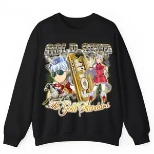 Gold Ship Uma Musume Shirt, The Horse Anime Graphic Sweatshirt, Unisex Style Y2K Aesthetic Shirt, Gift for Men, Gift for Women, Crew Neck T-shirt, Trending T-shirt