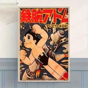 Vintage "Astro Boy" Art Poster - Frameless, Retro Wall Decor