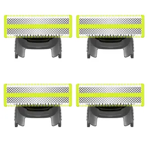 4-Pack Upgraded Replacement Blades, Compatible with Norelco Oneblade, Fits Qp2520, Qp2630, Qp2724, Qp2834, Premium Spare Blades