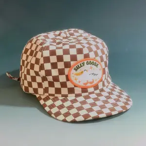 Silly Goose 5-Panel Checkered Floppy Hat