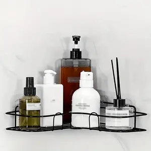 1pc Shower Caddy Shelf Bathroom Organizer Rack No Drilling Multifunctional Stainless Steel Waterproof Rust Resistant Storage Rack Set Minimalist bathroom organizer dish drying rack corner drain Installation Matte premium