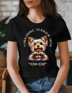 Personalized Yorkshire Terrier Text Tee, Pet Lover Shirt, Yorkshire Terrier Lover, Casual Wear, Dog Lover Apparel, Cute Gift , Special Gift Shirt