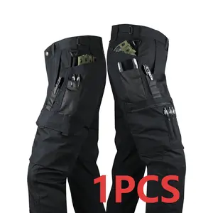 Men's Lightweight Tactical Overalls - All-Season Quick-Dry Work Pants with Multi, Heavy-Duty Breathable Polyester for Hiking, Outdoor Adventures & (Belt Not Included) |   Relaxed Fit Tactical Pants