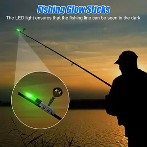 Fishing Rod LED Light with Buzzer Bell - ABS Material, Discoloration Flash,  1.5-3mm Diameter, Weather-Resistant, Easy Attachment, Audible Alert