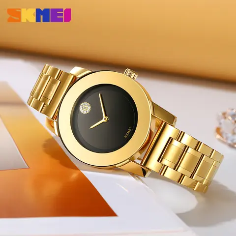 Valentine's Day Women's Elegant Fashion Round Dial Quartz Watch with Solid StainlessSteel Strap Water Resistant for Party Daily Decor Trendy All-match Birthday Gift