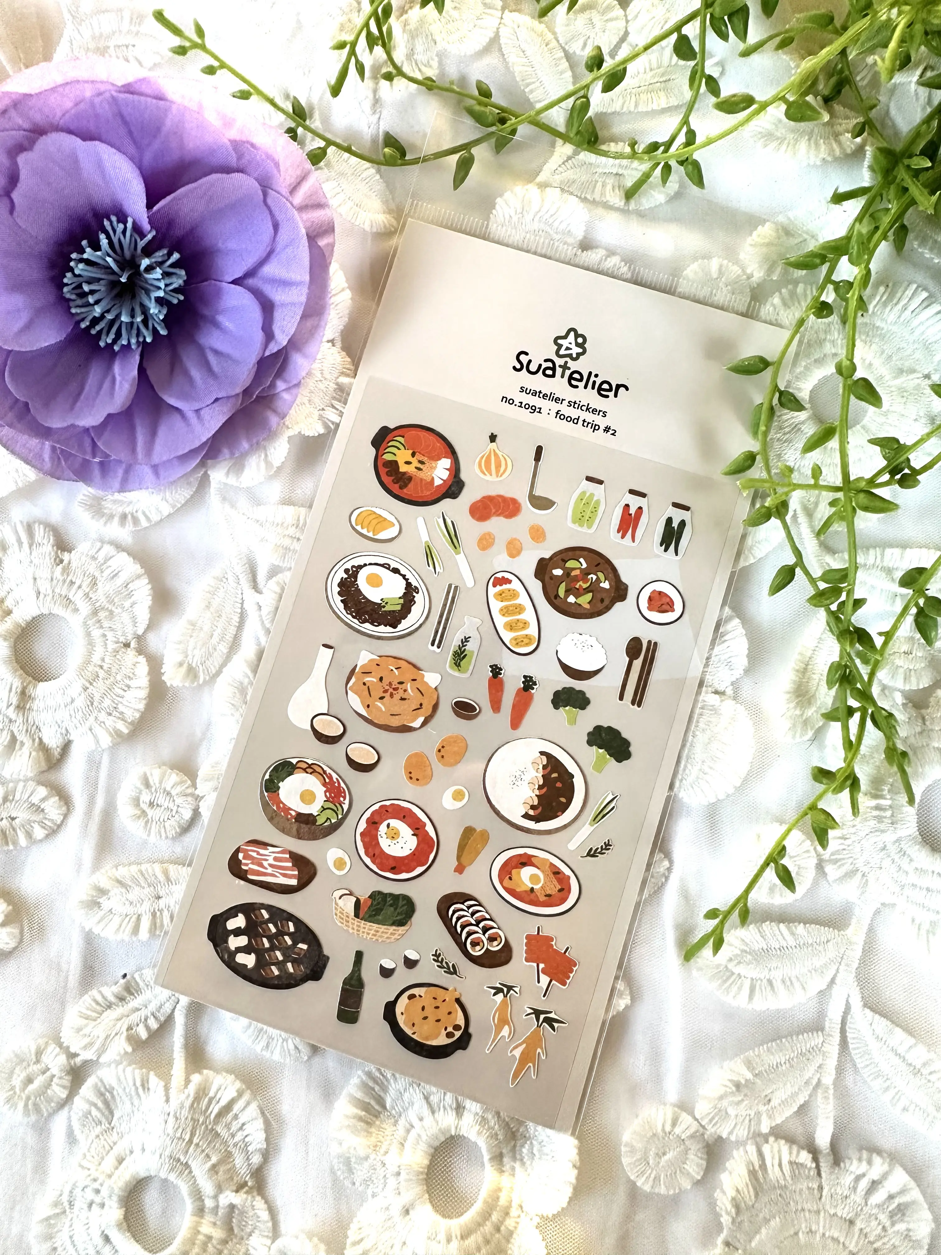 Suatelier food trip #2 Stickers for Planner & Journals - Office Stationery Supplies