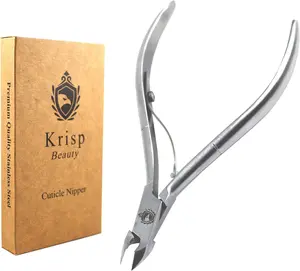 Cuticle Trimmer 3/4 Jaw Extremely Sharp Blade Nail Cuticle Nippers Scissors Pusher Stainless Steel Clippers Cutter Remover Pedicure Tool For Feet Manicure Fingernail Tool Kit By Krisp Beauty Nail Art Nail Care Handle Repair