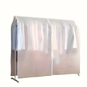 Large Dustproof Hanging Clothes Bag, Wardrobe Clothing Protector, Oversized Coat Cover for Closet Storage, 1 Piece Fabric Organizer