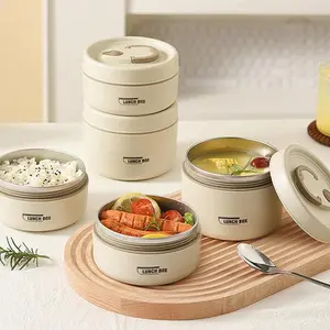 Portable Insulated Set, 1 Set Thermal Lunch Box with Insulated Bag, Stackable Lunch Container Set for Adults & Teens, Food Container for Home, Office and Travel, Kitchenware