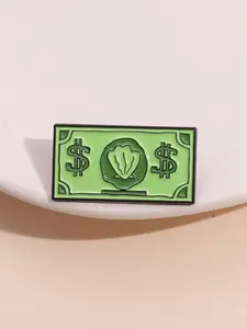 Creative Dollar Money Design Brooch, Fashion Alloy Badge for Daily Clothing Decor, Trendy All-match & Exquisite Brooch for Birthday Gift, Pin, Charms, Jewelry Accessories, Durable Metal Pins