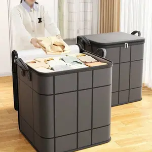 Storage Bag, Thickened Large Capacity, Mobile Wardrobe Organizer, Clothes Quilt Finishing, Blanket Storage, Seasonal Clothing Pack, Foldable Porta