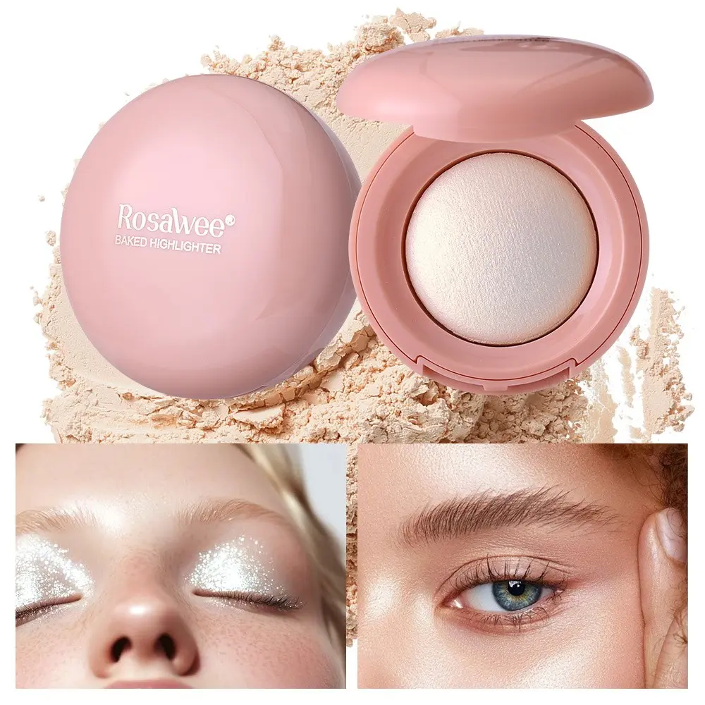 Body Face Highlighter, Smooth Texture, Fine Powder, Natural Blush, Pearl Finish, Radiant Hydrating Glow, 6 Colors, All Skin Types, Safe Ingredients, Highlighter Makeup, Daily Cosmetic, Radiant Luminous Shimmer, Glitter, Glowy Highlighter, Illuminator