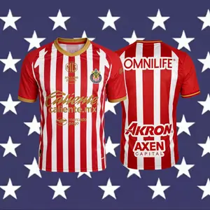 26 27 LIGA MX Chivas de Guadalajara Home Soccer Jersey Mexico League Fans Version Short Sleeve Jersey Quick Dry Football Jersey