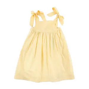 Yellow Gingham Skyler Dress - Cute Tie-Strap Outfit for Girls
