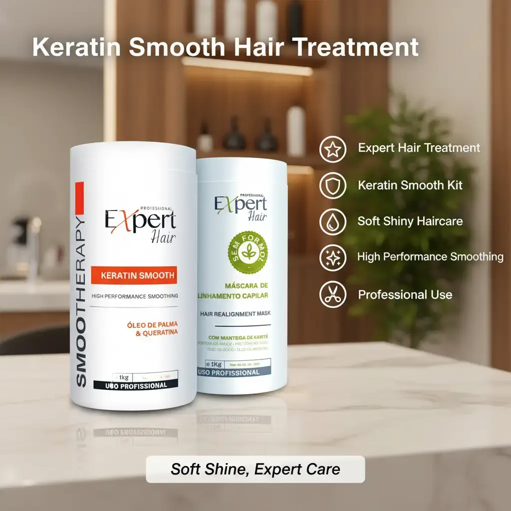 Kit Expert Hair B-tox Keratin Smooth Therapy + BioProtein Hair Realignment Mask Treatment 2x1000g/2x35.27 oz