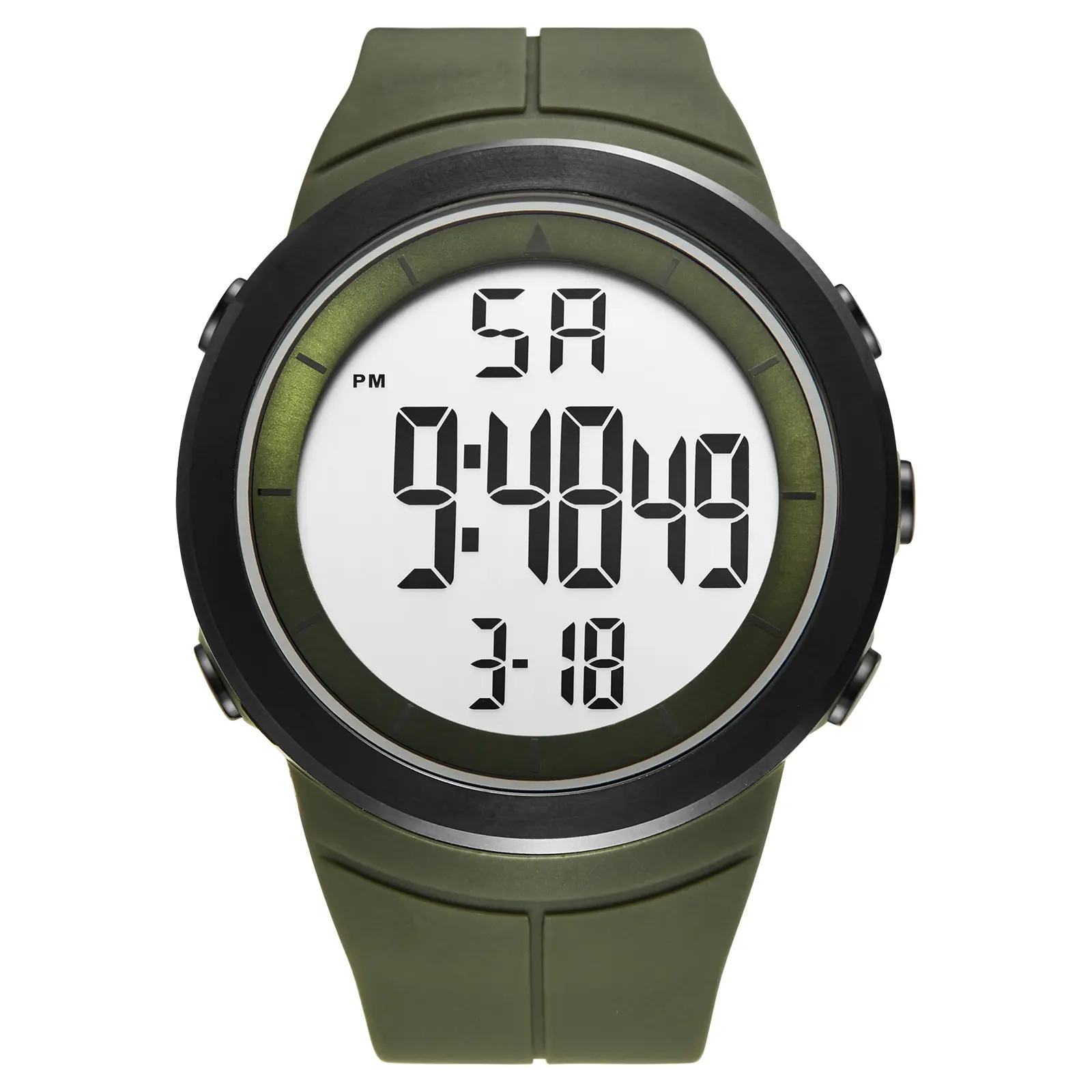 OIDEA Men's Tactical Digital Quartz Watch, Multifunctional Outdoor Sport Design with TPU Strap, EL Backlight, Stopwatch, Alarm, 3 ATM Waterproof, Multifunctional Watch, Easy To Use Quartz Watches
