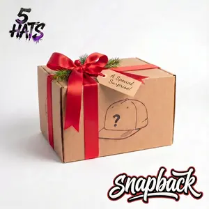Mystery Hat Box - Five Randomly Picked Flat Brim Trucker Hats - Mystery Birthday Gift, Friend Gift, Baseball cap，Mystery Box Challenge