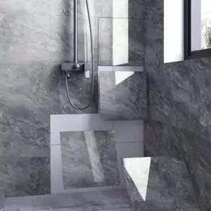 Self-adhesive marble wall sticker, waterproof tile bathroom wall panel, PVC kitchen splashback, marble pattern wallpaper, 11.8"x11." 20 pieces/50 pieces set