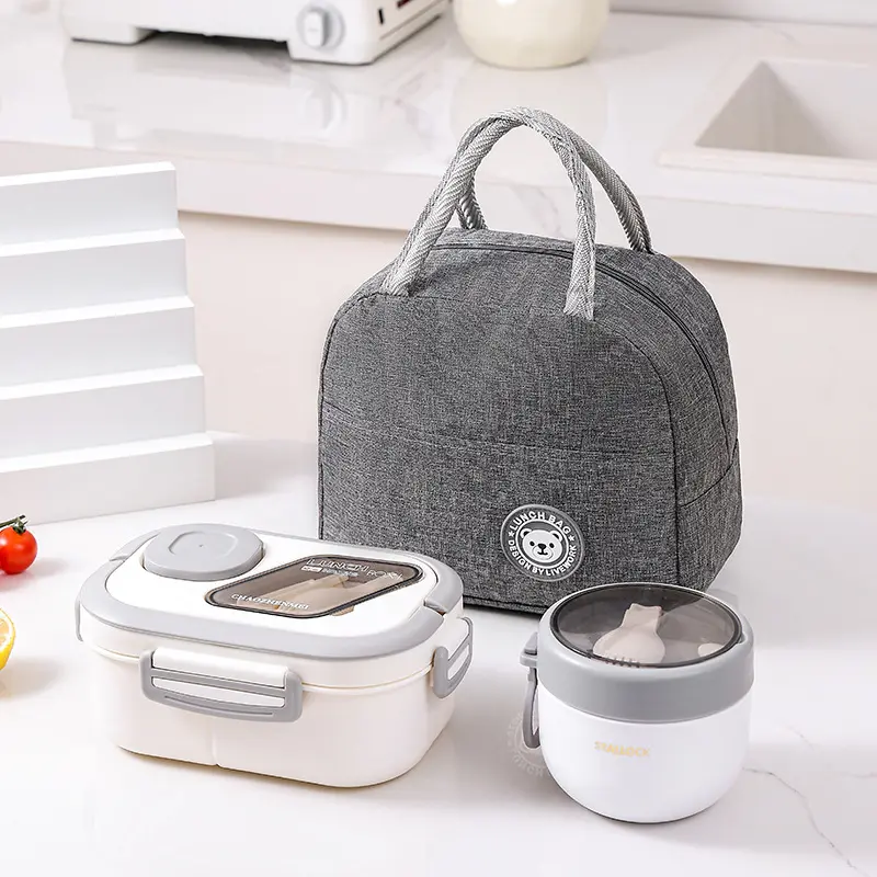 1200ML white [lunch box+cup+bag]
