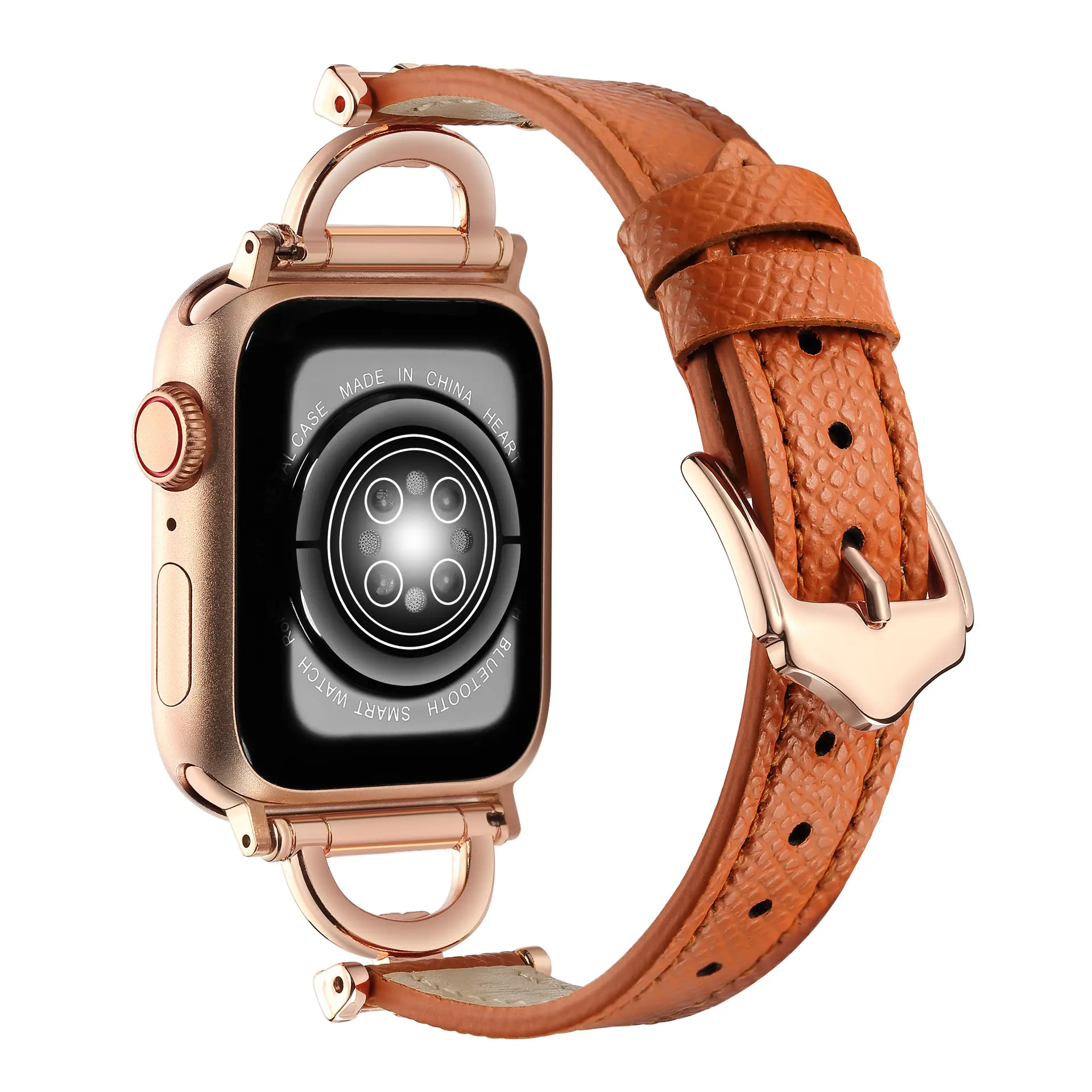 Palm Pattern-Orange-Rose Gold
