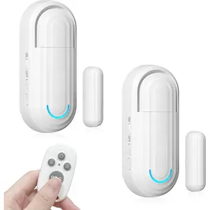 Pool Door Alarms for  Safety/Home /Dementia, Door Alarms When Opened,Window  sensors,0-120dB Volume Adjustable,4 Working Modes,2 Sensors 1 Remote Control