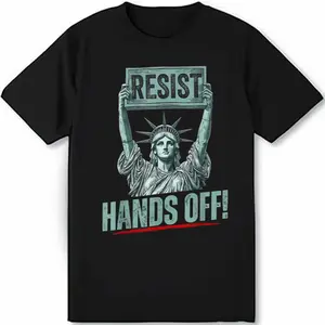 Resist Resistance Statue Of Liberty Hands Off Protest T Shirt Full Size