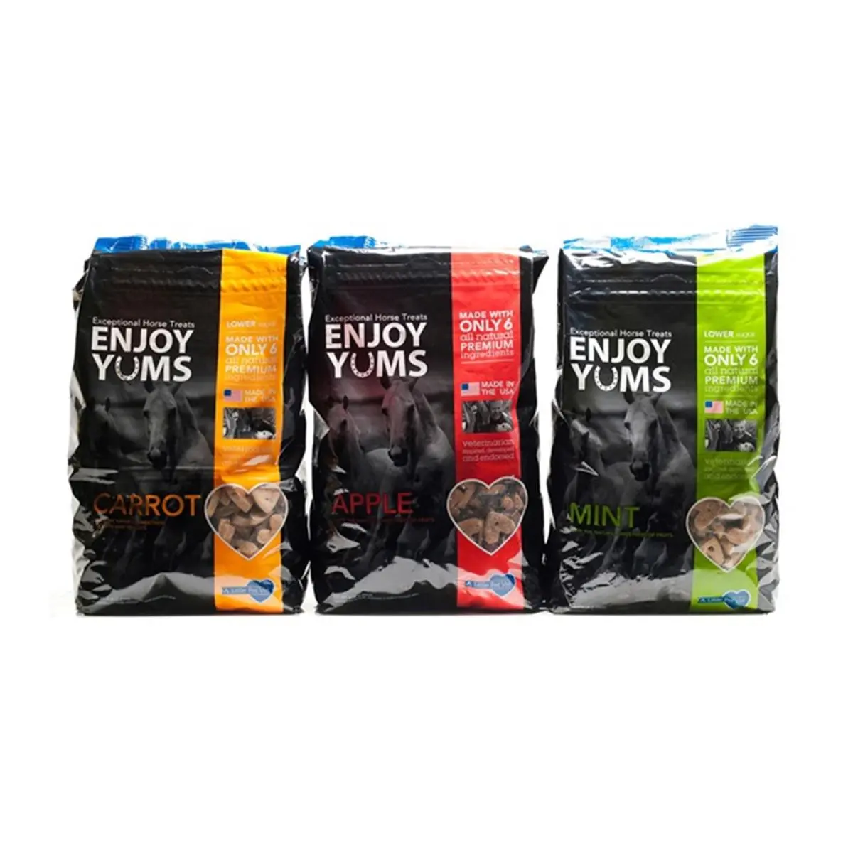 212 MAIN Enjoy Yums 4002-MT Equestrian Horse Treats, 5lb Mint Flavor, Crisp Crunch Texture, Rice Bran Infused Digestive Aid