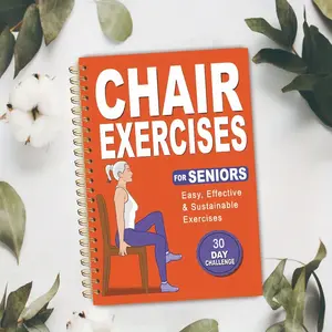  1pc 5.5x8.3in Chair Yoga for Seniors & Beginners: 30-Day Challenge Spiral Exercise Notebook with Weight Loss Guide, Illustrated Chair Yoga Poses & Tracking Plan for Home Workouts, Elderly Fitness & Office Workers - Easy-to-Follow Seniors Workout Book
