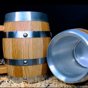 16oz Barrel Mugs Drinkware Thermal Tumbler Gift Barrel Rustic Western Rodeo Cup Personalized Engraved Unique Beer Stein Coffee gifts for men