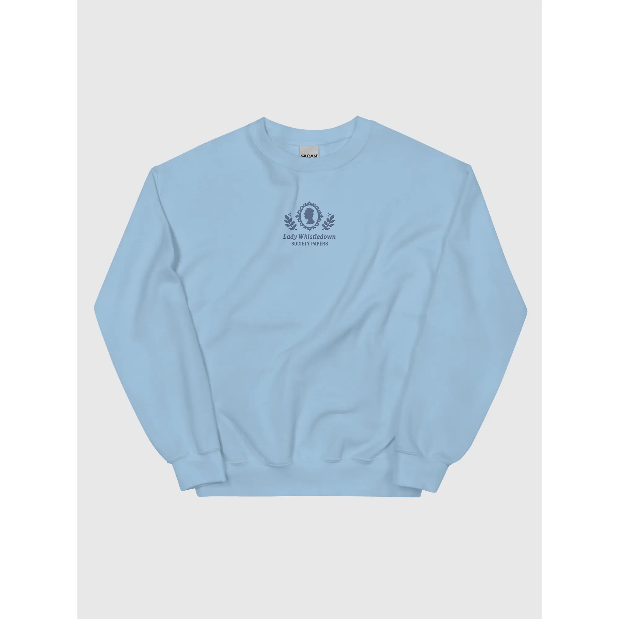 Netflix Bridgerton Lady Whistledown Embroidered Crewneck Sweatshirt – Regency-Inspired Cozy Pullover, Gift for Fans