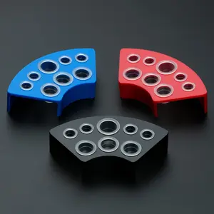 5-Piece 8-Hole Fan-Shaped Ink Holder Set, Durable Odorless Easy-To-Clean Design for Tattoo Artists and Beginners, Space-Saving Must-Have for Tattoo Stations, Tattoo Equipment Supply