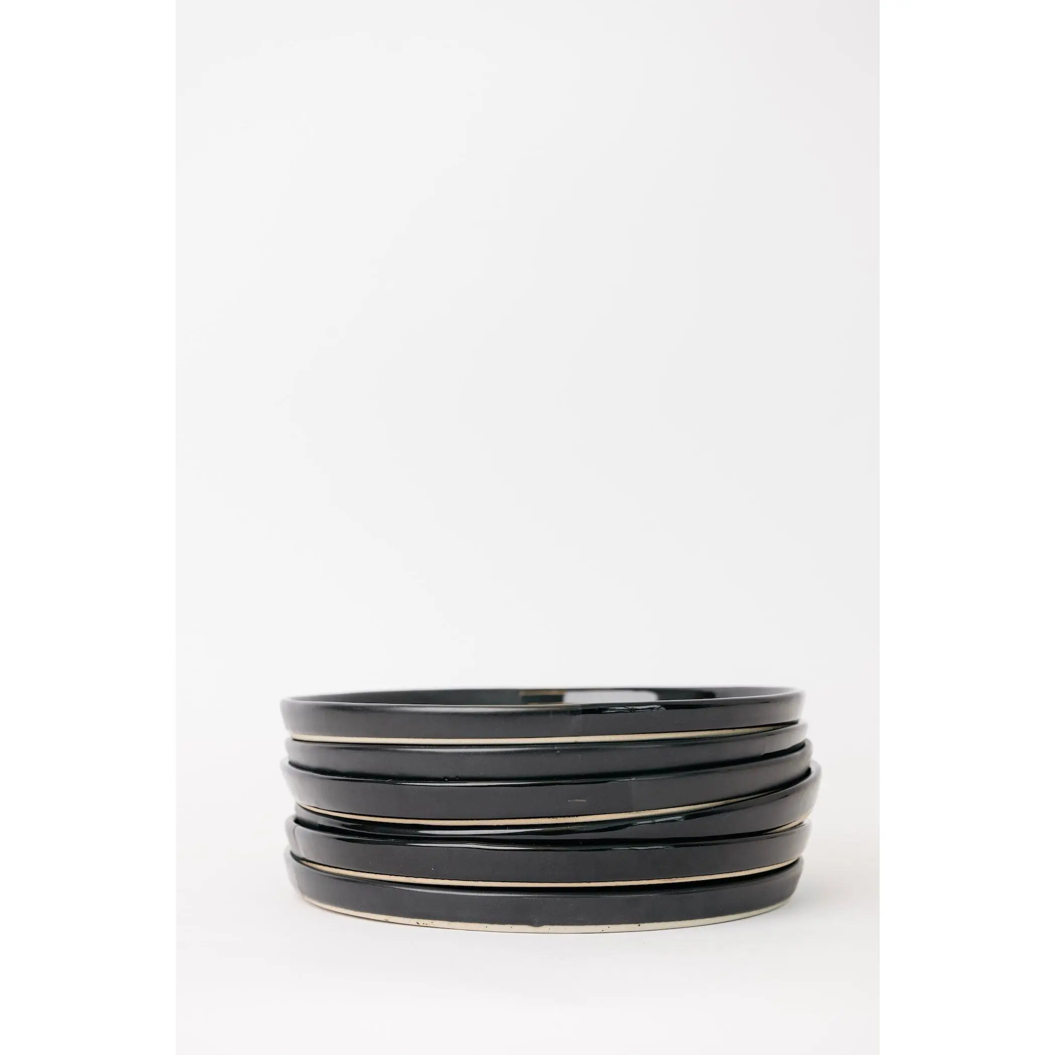 Sable Dinner Plate - Matte Black/Glossy Black - Set of 6