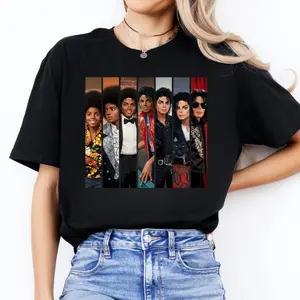 MJ Evolution Design Summer Wear Gift For Music Lovers, Vintage King Of Pop Culture Cover