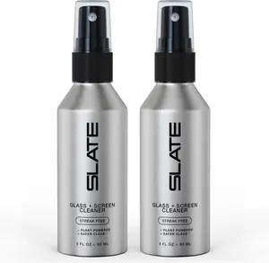 Slate Screen Cleaner Spray - Nontoxic Plant-Based Formula, Streak-Free Finish, Tough on Oil, Safe & Effective, Biodegradable, Prop 65 Compliant, 3oz 2-Pack