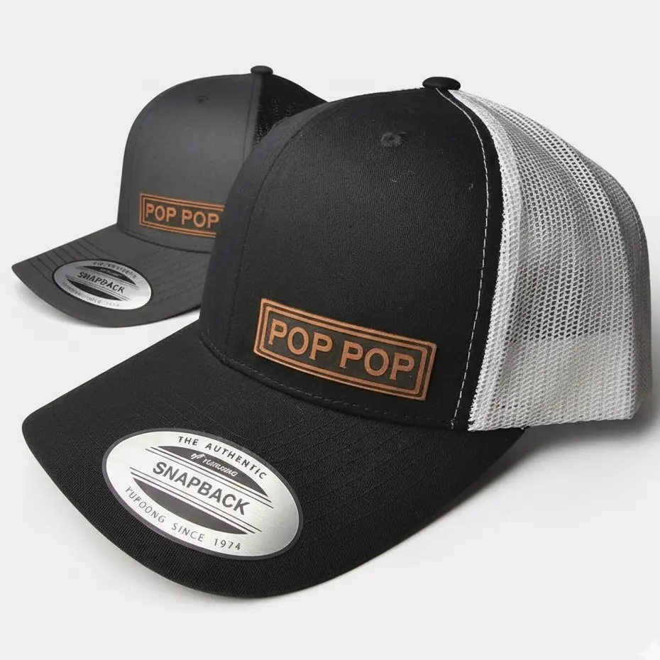 POPPOP 2026 Leather Patch Hat