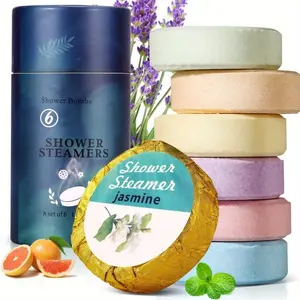 Eucalyptus Lavender Shower Bombs 6-Pack - Luxury Self-Care Shower Steamers, Perfect Birthday & Mother's Day Gifts for Mom, Women, Her & Him