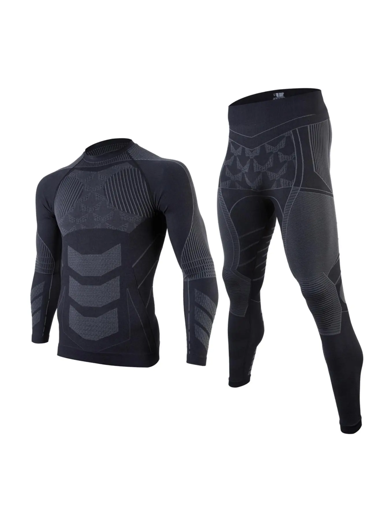 Men's Long Sleeve Compression Top & Tight Leggings Set, Base Layer Top & Trousers, Sportswear Activewear Clothing for Indoor Outdoor Wear, Compression Pants, Compression Garment