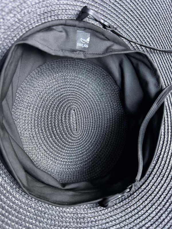 Women's flex sun straw hat with oversized 9in wide brim and Removable Chin Strap. XXXL 4X for big heads. Rollable floppy beach hat- UPF50+