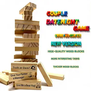 48-Piece Challenge Blocks – Fun & Flirty Couples Game for Romantic Nights, Perfect Anniversary Gift