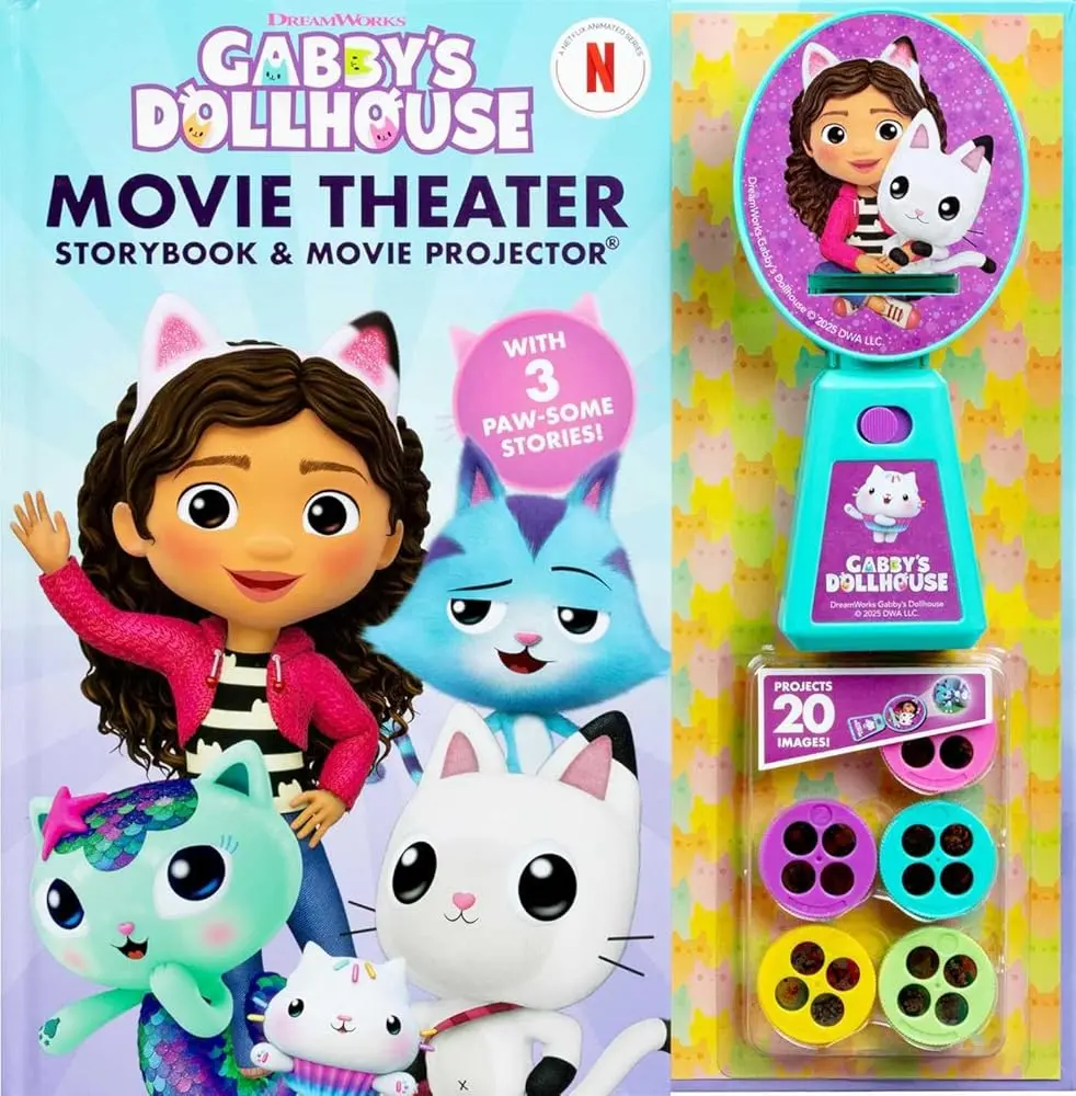 Dreamworks Gabby's Dollhouse Children's Literature & Art Book - Includes Pandy, Exciting Adventures, Disks, Dollhouse Deliveries, Movie Projector