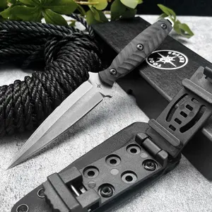 New TOOR Jungle Fixed-Blade Knife (with Sheath) – High-Hardness 8Cr13Mov Blade, G10 Handle – Portable Camping Survival Knife for Outdoor Adventures, Rescue, Cutting, Fishing, and Hiking