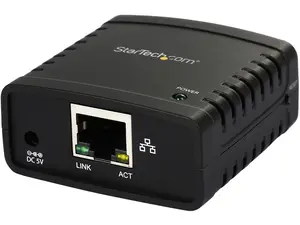 StarTech.com 10/100Mbps Ethernet to USB 2.0 Network LPR Print Server, 10Base-T/100Base-TX Auto-sensing