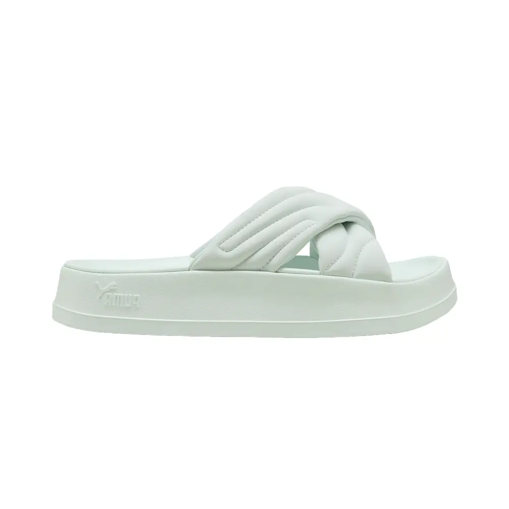 PUMA Womens Leadcat Platform Slide Casual Sandals Casual Low Heel 1-2" - Green