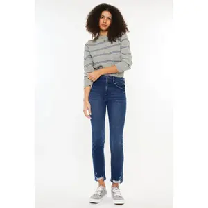 Kancan High Rise Slim Straight Jeans