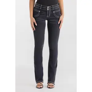 Ebony Stitched Bootcut Jeans