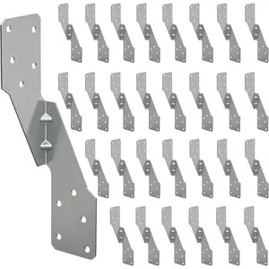 (30 PCS) Hurricane Straps Brackets H2.5A 18-Gauge Galvanized Hurricane Tie 25ct Heavy Duty Hurricane Straps (30pcs Left Tie)