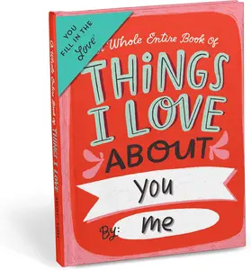 About You Book Fill in the Love Fill-in-the-Blank Book Gift Journal, 4.10 x 5.40-inches