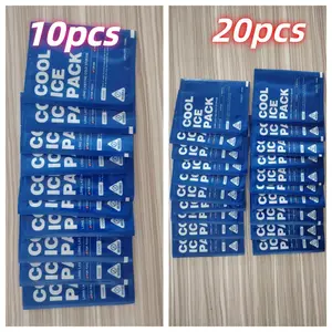 10/20pcs Reusable Ice Packs, Large Capacity, Durable Cooling for Food & Drinks, Ideal for Camping, Picnics, Outdoor BBQ, Logistics Frozen Pouches