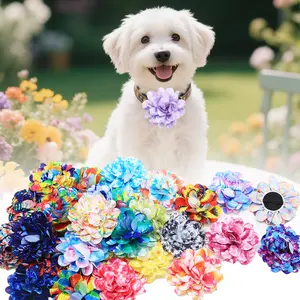 Colorful Camouflage Dog Collars with Elastic Bands & Detachable Bow Ties in Polyester Ideal for Small Pet Grooming One-size Fits All