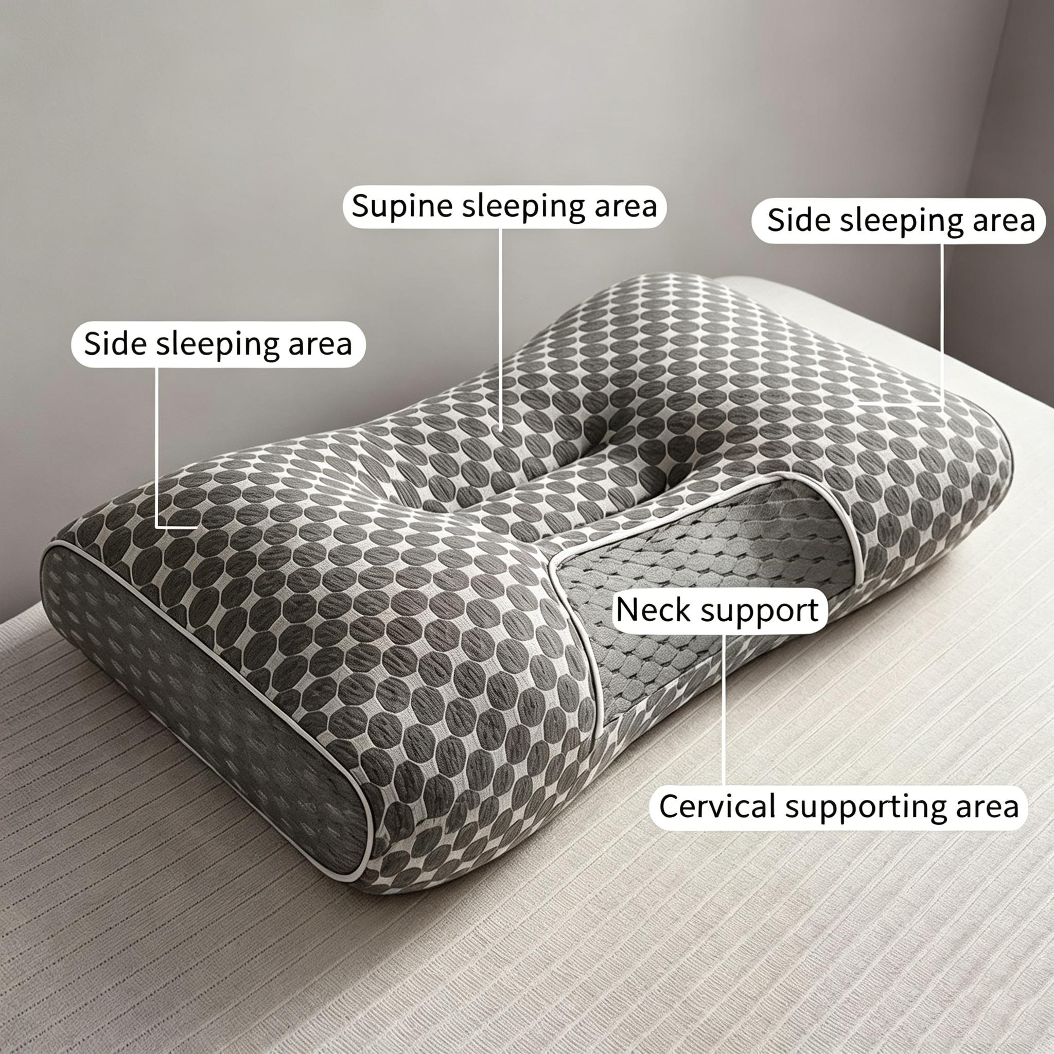 1-Piece High-Quality All-Season Neck Support Pillow Core, Machine Washable, Breathable, Soft Pillows, Ideal for Side Sleepers & Back Sleepers